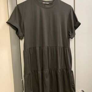 Black Tiered T-Shirt Dress
